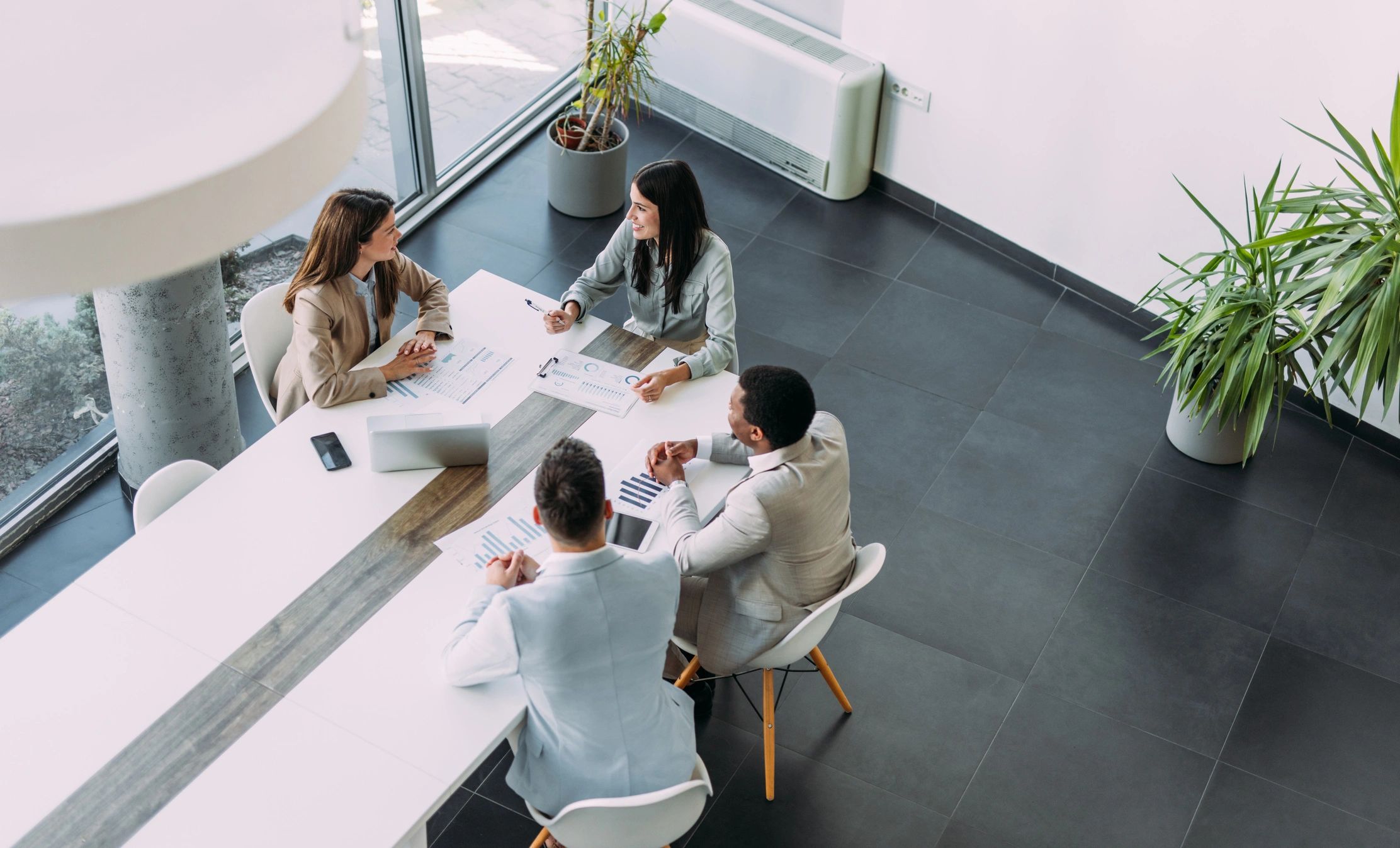 Business professionals in a team meeting